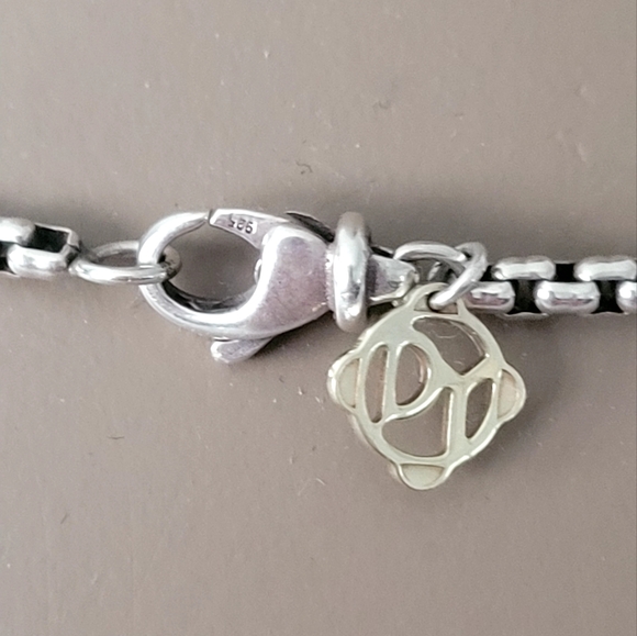 David Yurman Two-Tone Chain w/ Rise Quartz Pendant Necklace - Picture 3 of 9